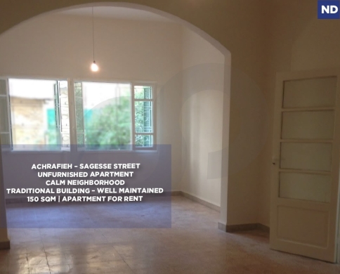 A spacious apartment for rent/Prime Location/Well-Maintained Building/ACHRAFIEH-BEIRUT/اشرفيه/REF#ND140878