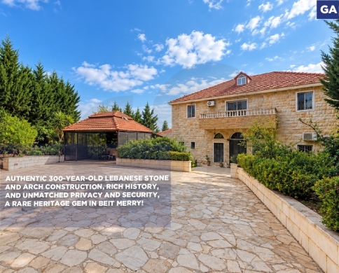 300-Year-Old Traditional Lebanese Villa for rent/Prime location/BEIT MERY-METN/بيت ميري/REF#GA140864