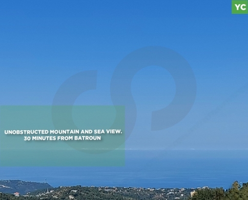 Exceptional Land for Sale/unobstructed mountain and sea view/suitable for investment/MEHMARSH-BATROUN/محمرش/REF#YC140935