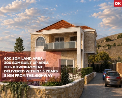 Under construction Villas/20% DownPayment/5 min from the Highway/Close to all amenities/MADJDAL BAANA -ALEY/مجدل بعانة/REF#OK140975