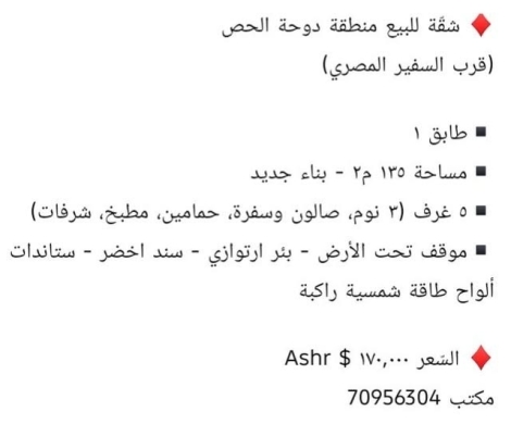 Apartment for sale in Doha El Hos