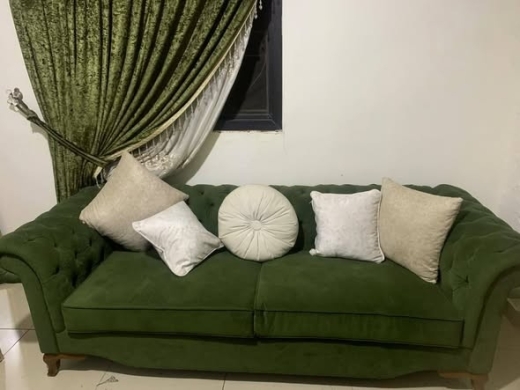 New Zein Wood Living Room Set — 5