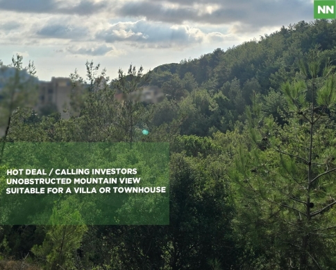 Land for sale/Unobstructed Mountain View/Suitable for a Villa or Townhouse /SOUK EL GHARB-ALEY/سوق الغرب/REF#NN141060