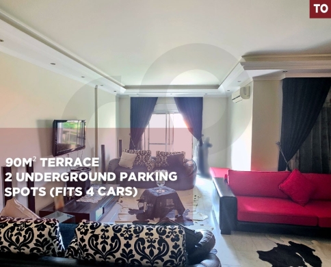 Great location/Fully Decorated/90m² terrace/RABWEH,METN/ربوه/REF#TO141050