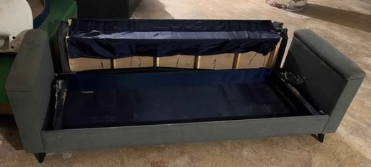 Grey Sofa Bed with Storage — 2