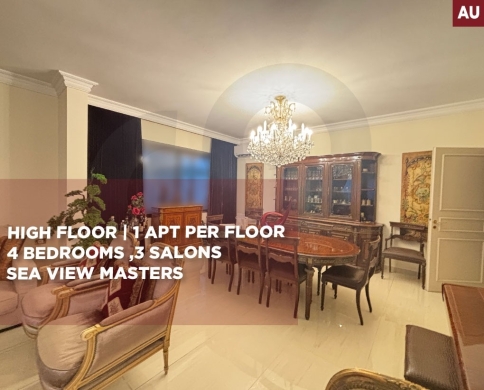 Sea-View Apartment/High Floor/Premium Furniture /Ain El Mreisse,BEIRUT/عين المريسة/REF#AU141070