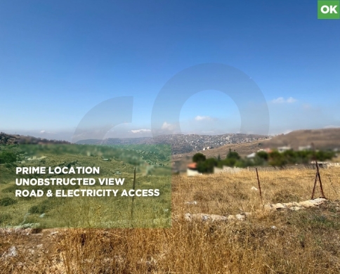 Land for sale/Prime Location/Calm area/Panoramic Mountain View/Bedghane-ALEY/بدغان/REF#OK141125