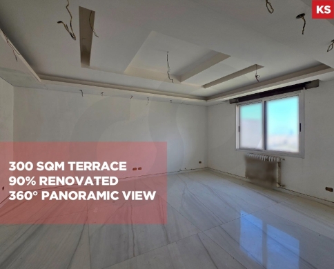Luxury duplex Apartment for Sale/90% Renovated/Panoramic View/YARZEH-BAABDA/يرزه/REF#KS141180