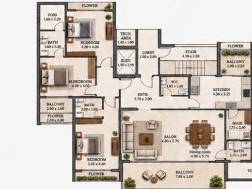 Under-Construction Project! 3-Bedroom Apartment For Sale in Koraytem, Beirut — 4