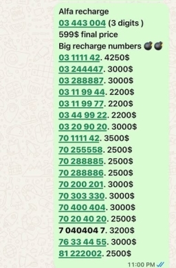 Golden and Bronze Phone Numbers — 3