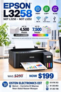 Epson EcoTank L3258 Printer