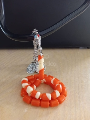 سبح بلياردو وباغا خراطة مميزة 33 حبة | Custom Handmade Billiard & Bagha Prayer Beads — 4