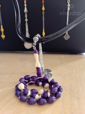 سبح بلياردو وباغا خراطة مميزة 33 حبة | Custom Handmade Billiard & Bagha Prayer Beads