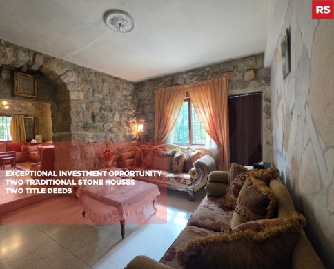 Two Traditional Stone Houses For Sale/Two title deeds/GHAZIR-KESEROUAN/غزير/REF#RS141235
