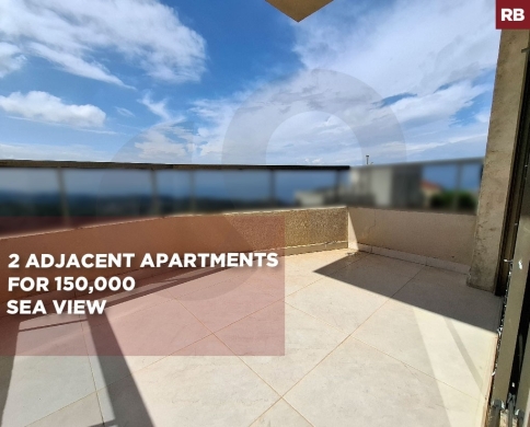 two adjacent apartments/separate deed/ mountain setting/ Breij, Jbeil/بريج/REF#RB141218