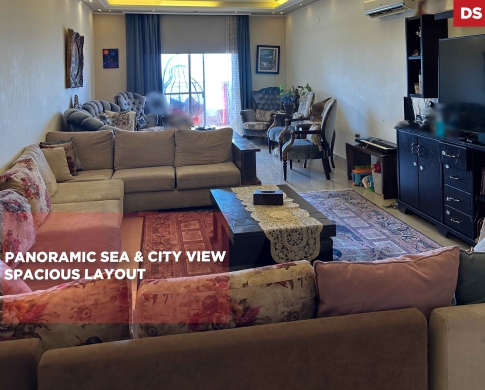 Spacious Apartment with One-of-a-Kind Sea & City Views – Hlaliyeh,Saida/الهلالية/REF#DS141205 !