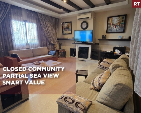 luxurious apartment/partial sea view/calm /Chimney/AIN SAADEH,METN/عين سعادة/REF#RT141204