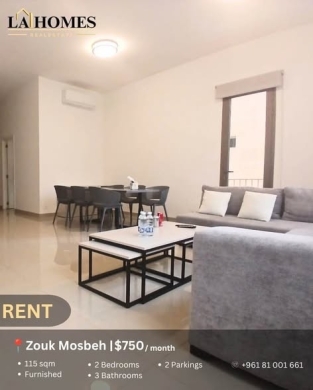 115 sqm Apartment for Rent in Zouk Mosbeh