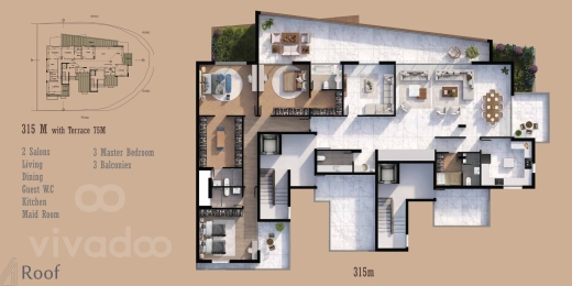 روف فاخر 315m للبيع في البلمند | Luxurious 315sqm Roof in Balamand — 2