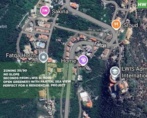 Land for Sale/Road access/Prime residential/FATQA-KESEROUAN/فتقا/REF#HW141267