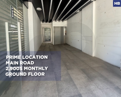 Shop for Rent/Prime location/Main road/VERDUN-BEIRUT/فردان/REF#HB141256