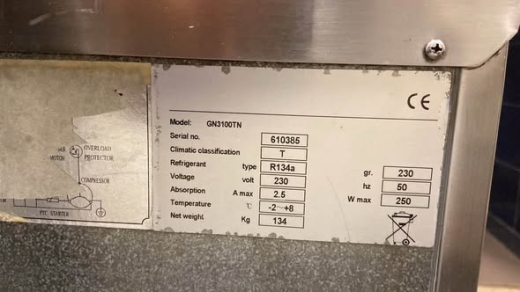 Stainless Steel 3-Door Undercounter Refrigerator — 2