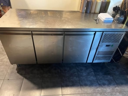 Stainless Steel 3-Door Undercounter Refrigerator