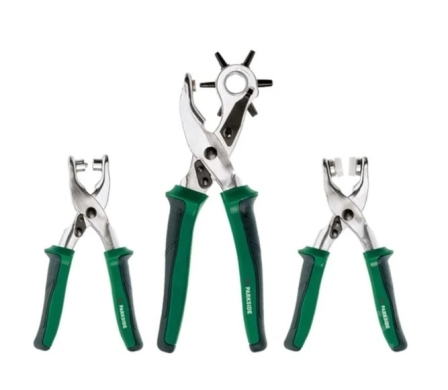 طقم زرديات ثقب وكبسات باركسايد 128 قطعة | PARKSIDE 128-Piece Hole Punch & Snap Pliers Set