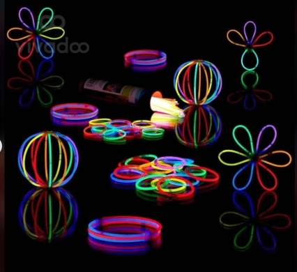 عصي إضاءة توهج مضيئة 50 قطعة | 50pcs Multicolor Party Glow Sticks Set