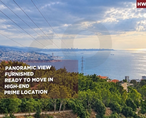 prime location/sea and mountain view/Furnished/Ready to move in /ADMA,KESEROUAN/أدما/REF#HW141400