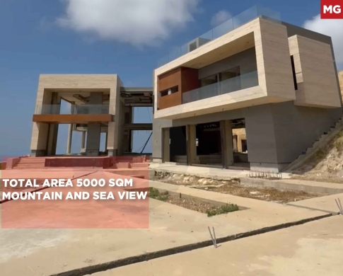 UNFINISHED VILLA/5 MASTER BEDROOMS/INFINITY POOL/UNOBSTRUCTED SEA VIEW/EDDEH,JBEIL/إدّه/REF#MG141391 !