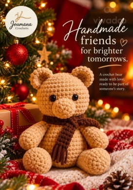 دبدوب كروشيه شغل يدوي لطيف | Cute Handmade Crochet Teddy Bear