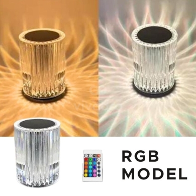 مصباح طاولة أكريليك شفاف مودرن قابل للشحن | Modern Transparent Acrylic Cordless Table Lamp — 2
