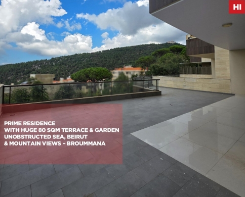 Apartment for Sale/Prime Residence/Unobstructed Sea And Mountain Views/BROUMMANA-METN/ برمانا/REF#HI141421