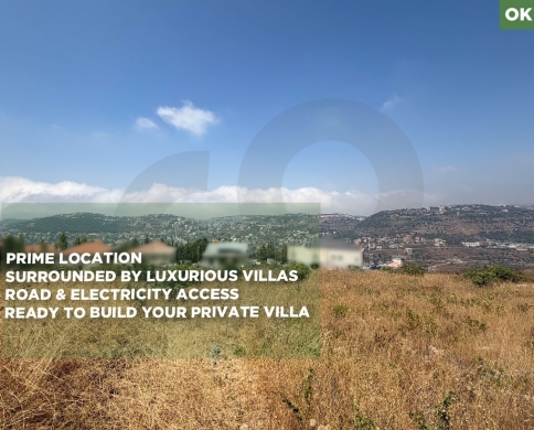 prime residential location/open view/road access/prestigious area/Bhamdoun ,ALEY/بحمدون /REF#OK141409