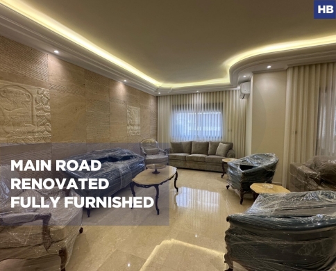 Apartment for Rent/Fully furnished/ Renovated/Main road /HAMRA-BEIRUT/حمرا/REF#HB141450