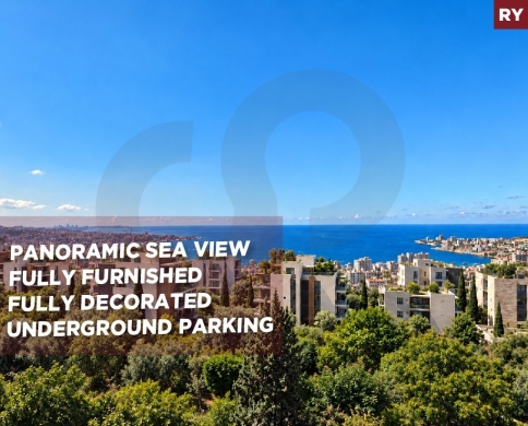 fully furnished/decorated/panoramic sea view/Equipped /SAHEL ALMA,KESEROUAN/ساحل علما/REF#RY141449