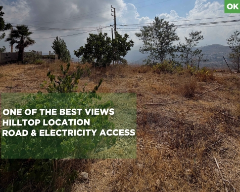 LAND/ROAD & ELECTRICITY ACCESS/RWAYSAT SAWFAR,ALEY/رويسات صوفر/open views/REF#OK141509 !