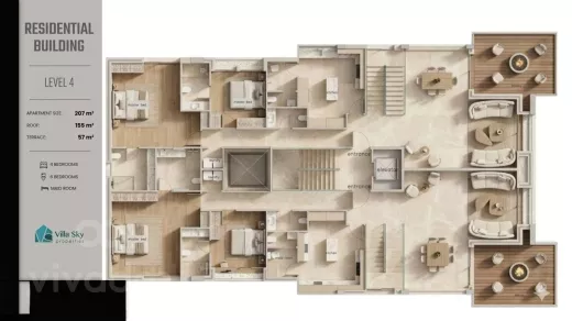 شقة عصرية في الطابق الرابع بالرابية للبيع | Modern 4-Bedroom Floor 4 Apartment in Rabieh