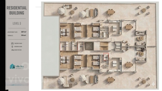 شقة عصرية في الطابق الأول بالرابية للبيع | Modern 3-Bedroom Floor 1 Apartment in Rabieh