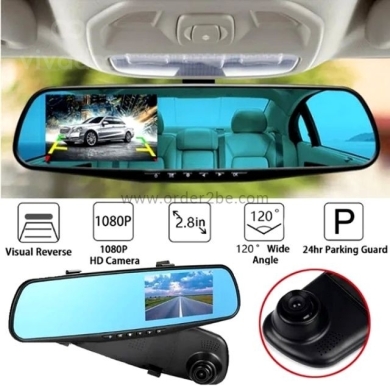كاميرا سيارة خلفية مرآة تسجيل 2.8 بوصة مع رؤية ليلية | Rear View Car Camera 2.8" — 5