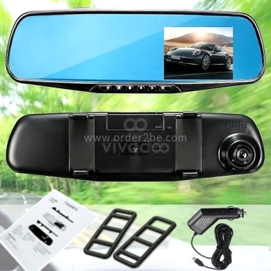 كاميرا سيارة خلفية مرآة تسجيل 2.8 بوصة مع رؤية ليلية | Rear View Car Camera 2.8" — 4