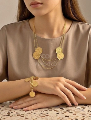 سوار وبلاك ذهب برازيلي مطلي فاخر | Brazilian Gold Plated Bracelet & Jewelry — 8