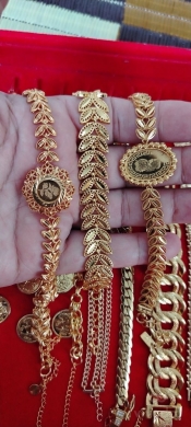 سوار وبلاك ذهب برازيلي مطلي فاخر | Brazilian Gold Plated Bracelet & Jewelry — 5