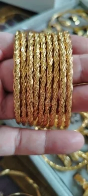 سوار وبلاك ذهب برازيلي مطلي فاخر | Brazilian Gold Plated Bracelet & Jewelry