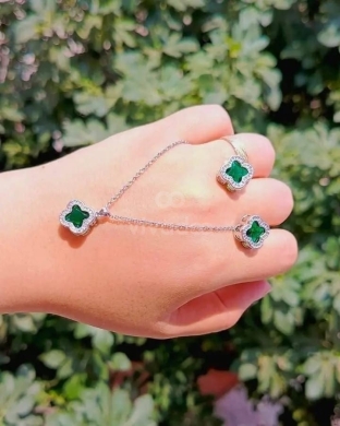 مجلس ومجموعة إكسسوارات ذهب برازيلي فاخر | Brazilian Gold Plated Jewelry Set — 9