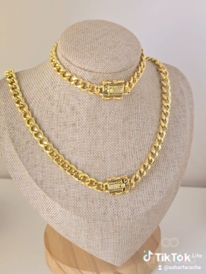 مجلس ومجموعة إكسسوارات ذهب برازيلي فاخر | Brazilian Gold Plated Jewelry Set — 8