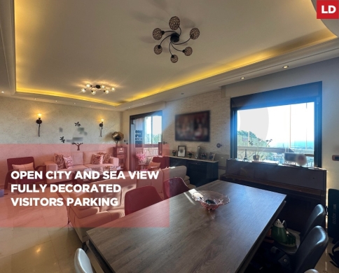 Apartment for Sale/Fully Decorated/Open Sea View/BLAYBEL-BAABDA/بليبل/REF#LD141613