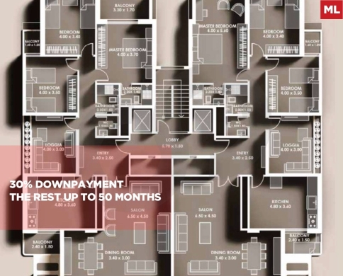 Under construction Apartment for sale/Down payment 30%/TRIPOLI/طرابلس/REF#ML141560