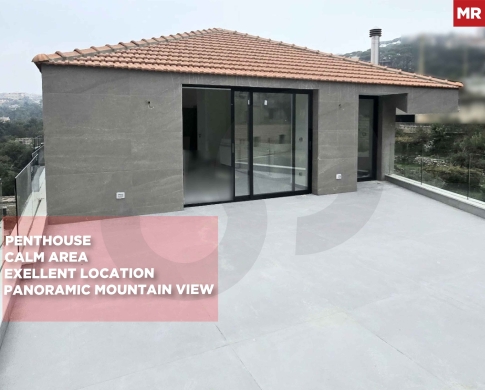 LUXURY PENTHOUSE/90 SQM PRIVATE TERRACE/PANORAMIC MOUNTAIN VIEWS/MAR CHAAYA,METN/مار شعيا/REF#MR141655 !